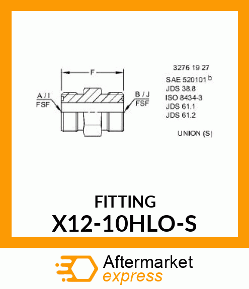 FITTING X12-10HLO-S