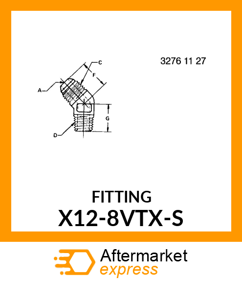 FITTING X12-8VTX-S