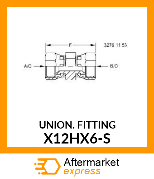 UNION_FITTING X12HX6-S