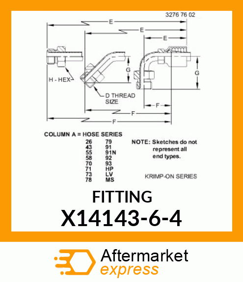 FITTING X14143-6-4