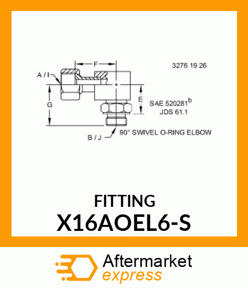 FITTING X16AOEL6-S