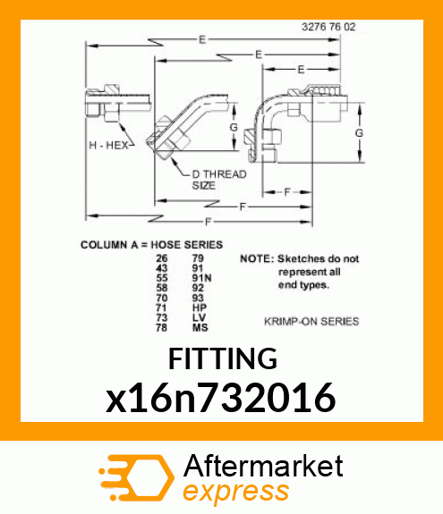 FITTING x16n732016