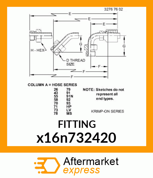 FITTING x16n732420