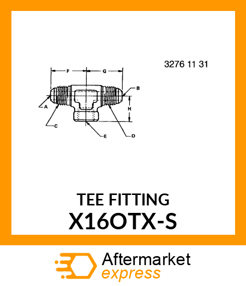 TEE_FITTING X16OTX-S