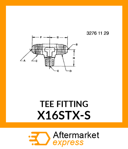 TEE_FITTING X16STX-S