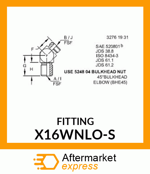 FITTING X16WNLO-S