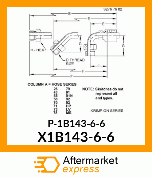 FITTING X1B143-6-6