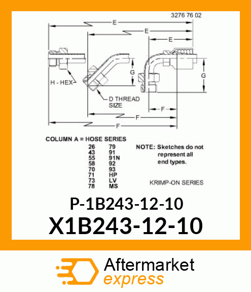 FITTING X1B243-12-10