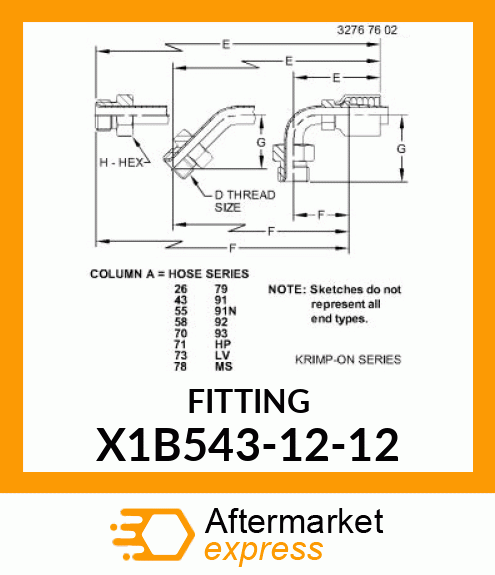 FITTING X1B543-12-12