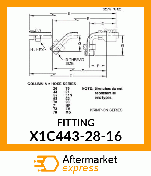 FITTING X1C443-28-16