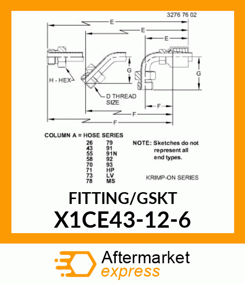 FITTING X1CE43-12-6