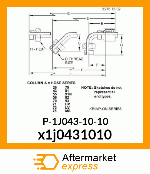 FITTING X1J043-10-10