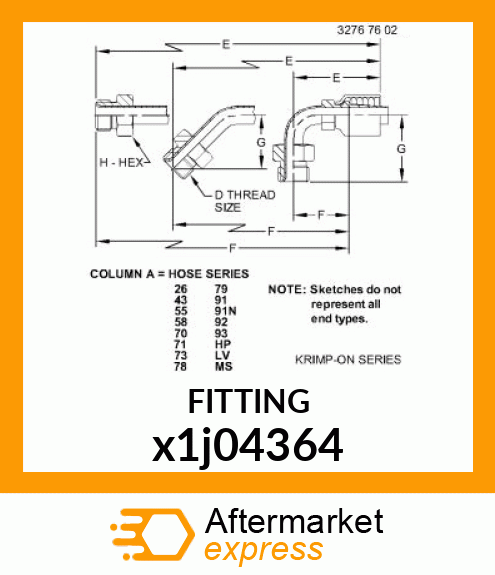 FITTING X1J043-6-4