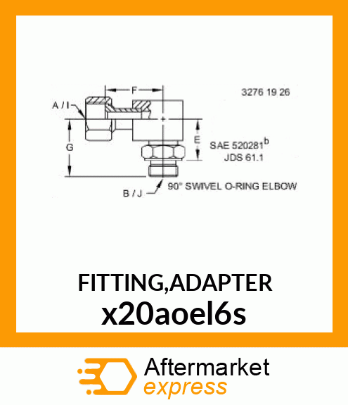 FITTING,ADAPTER x20aoel6s