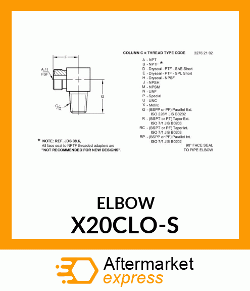 ELBOW X20CLO-S