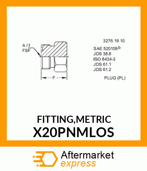 FITTING,METRIC X20PNMLOS