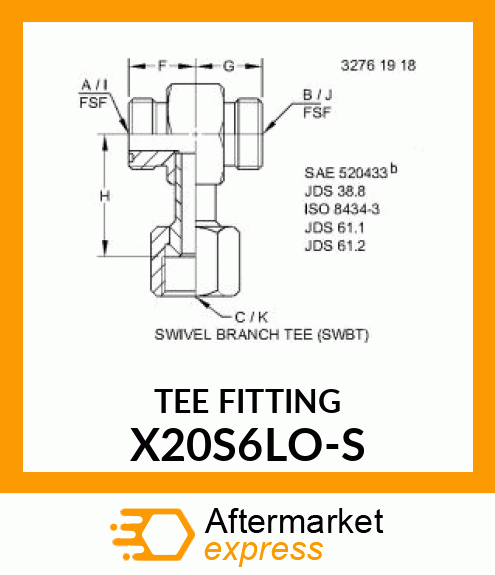 TEE_FITTING X20S6LO-S