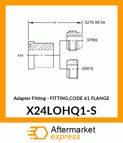 Adapter Fitting - FITTING,CODE 61 FLANGE X24LOHQ1-S