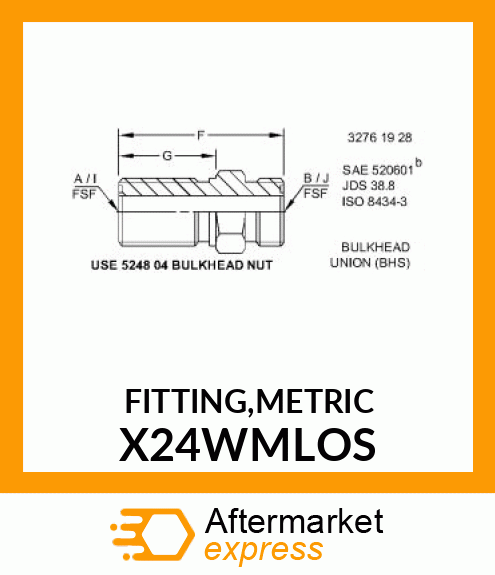 FITTING,METRIC X24WMLOS