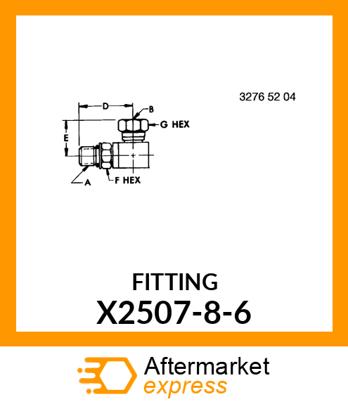 FITTING X2507-8-6