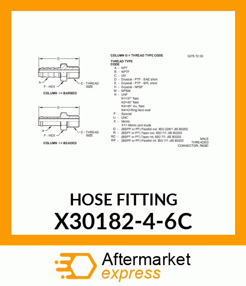 HOSE_FITTING X30182-4-6C