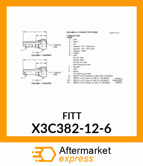 FITT X3C382-12-6