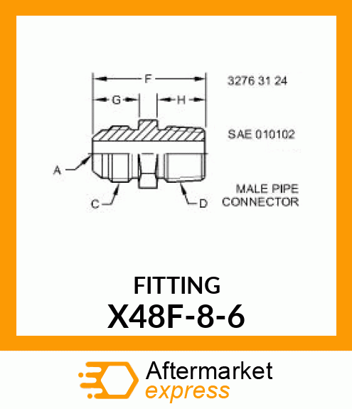 FITTING X48F-8-6