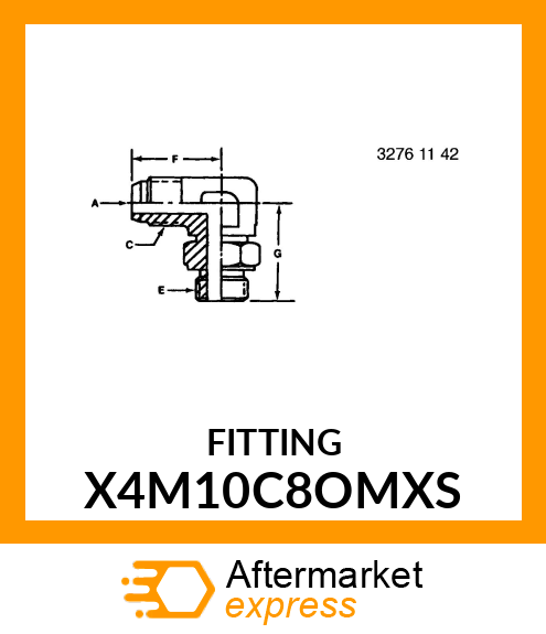 FITTING X4M10C8OMXS