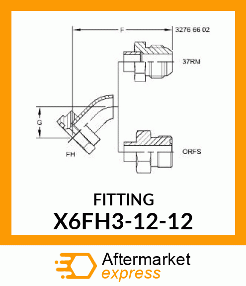 FITTING X6FH3-12-12