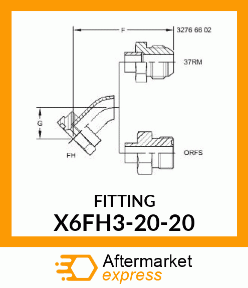 FITTING X6FH3-20-20