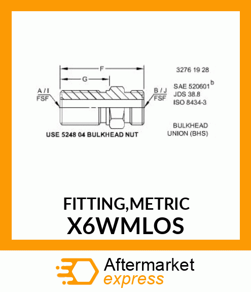 FITTING,METRIC X6WMLOS