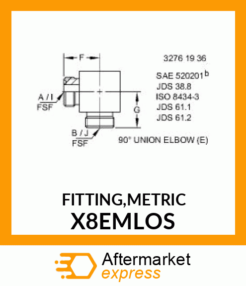 FITTING,METRIC X8EMLOS