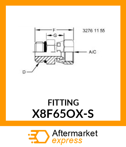 Adapter Fitting - FITTING X8F65OX-S