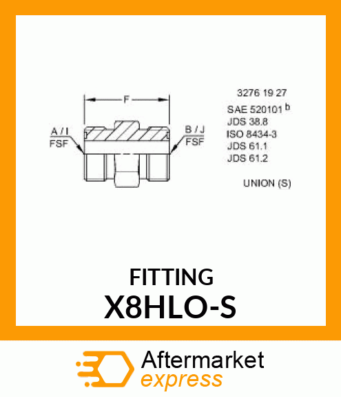 FITTING X8HLO-S