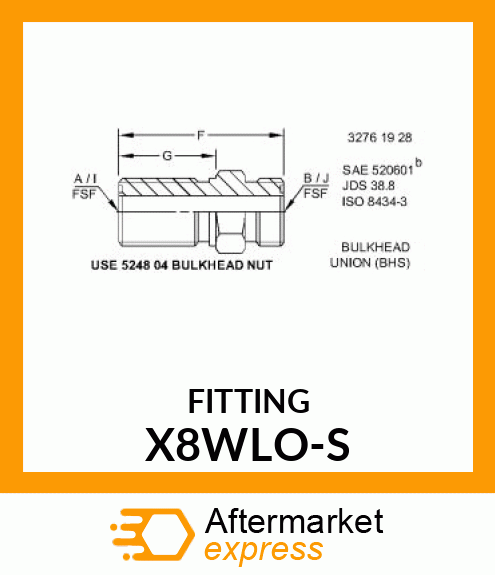 FITTING X8WLO-S