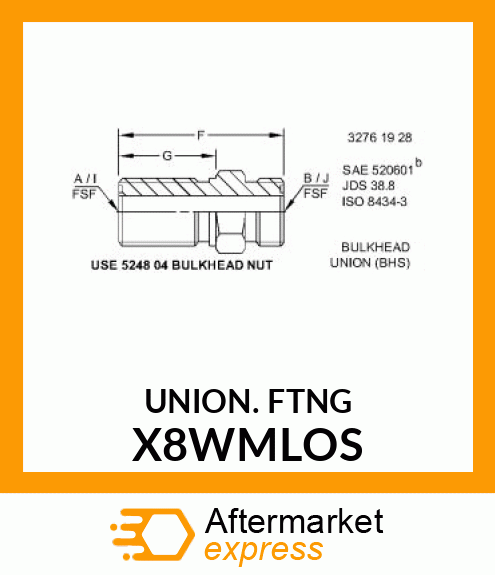 FITTING,METRIC X8WMLOS