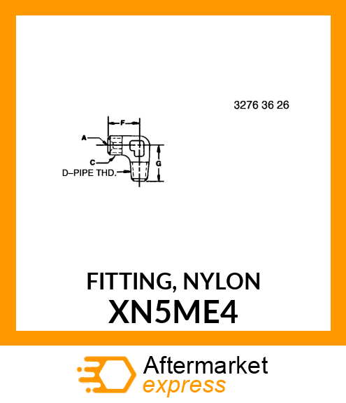 FITTING, NYLON XN5ME4