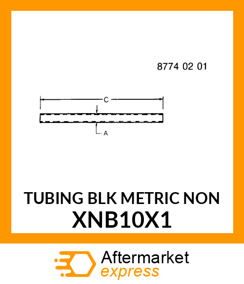 TUBING BLK METRIC NON XNB10X1