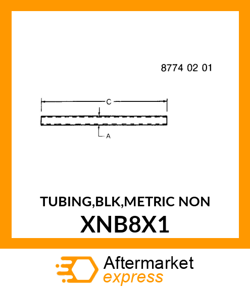 TUBING,BLK,METRIC NON XNB8X1