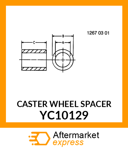 CASTER WHEEL SPACER YC10129