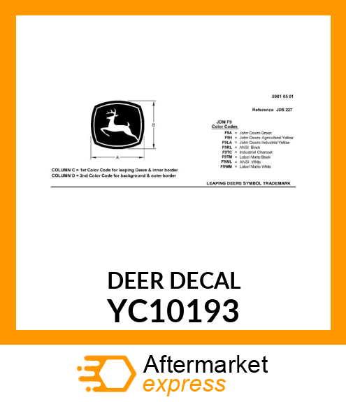 DEER DECAL YC10193