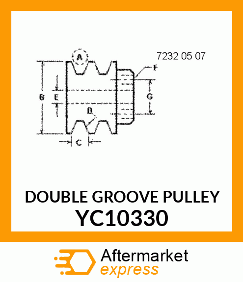 DOUBLE GROOVE PULLEY YC10330