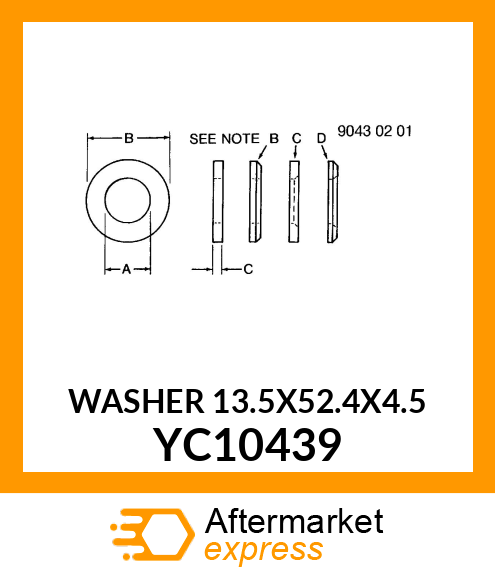 WASHER 13.5X52.4X4.5 YC10439