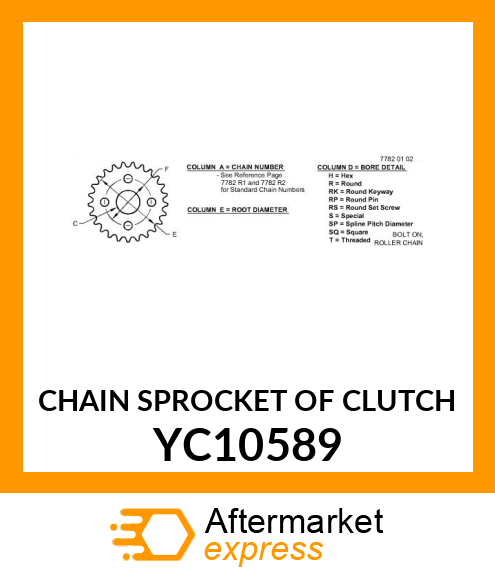 CHAIN SPROCKET OF CLUTCH YC10589