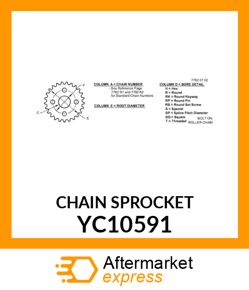 CHAIN SPROCKET YC10591