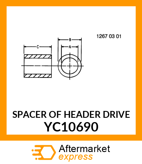 SPACER OF HEADER DRIVE YC10690