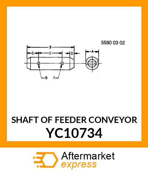 SHAFT OF FEEDER CONVEYOR YC10734