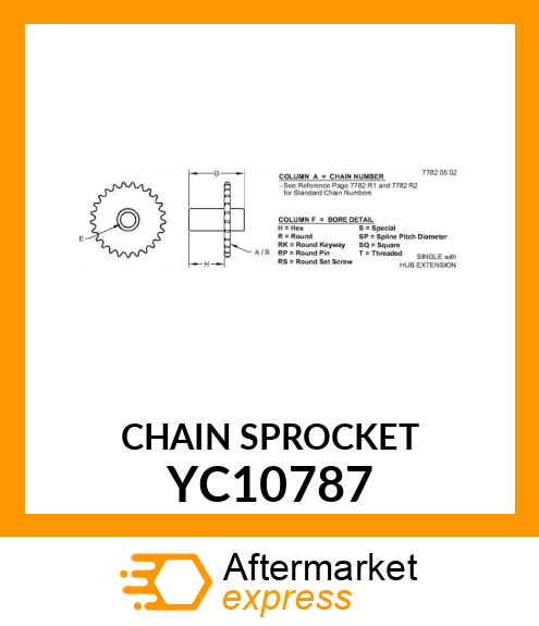 CHAIN SPROCKET YC10787