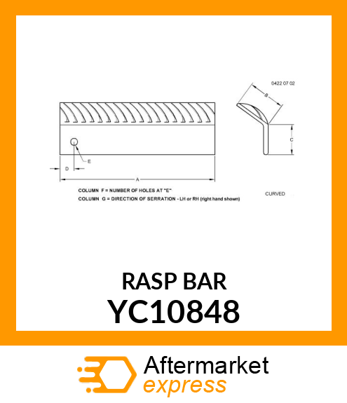 RASP BAR YC10848