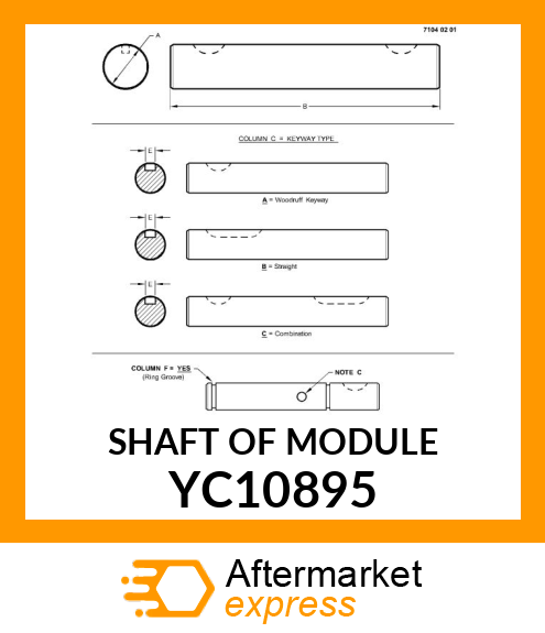 SHAFT OF MODULE YC10895